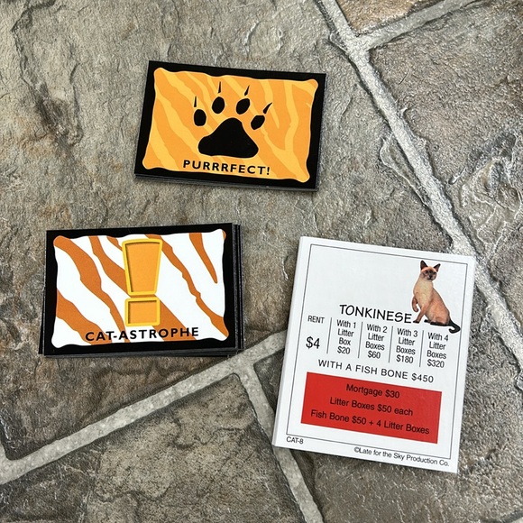 CAT-OPOLY Cat Themed Monopoly Style Board Game By Late for the Sky - Picture 6 of 7
